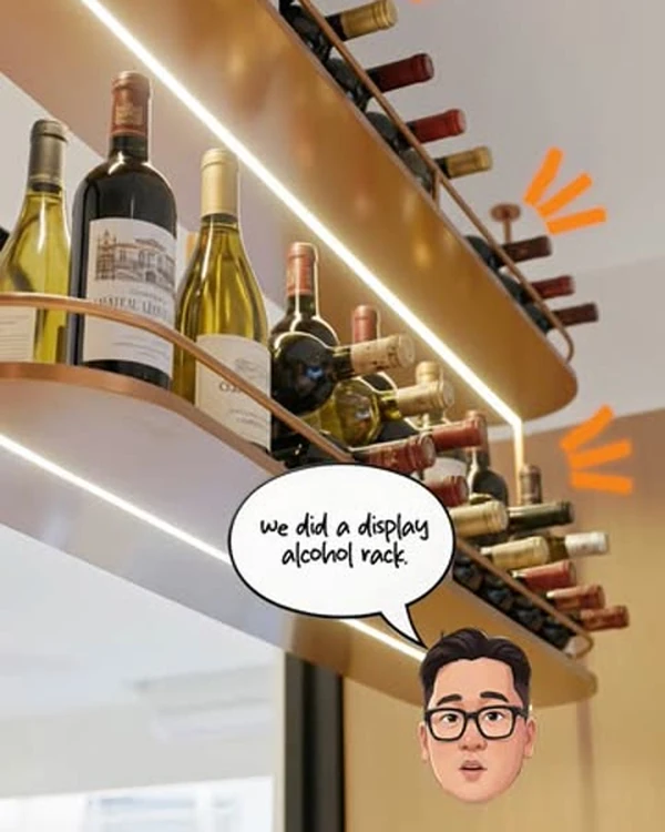 Reel thumbnail: a backlit display rack built for wine
